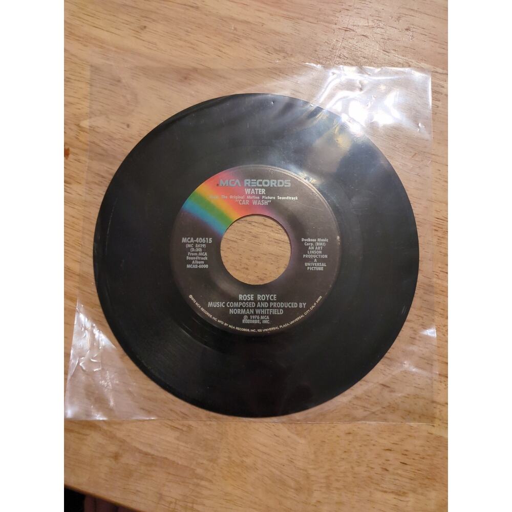 ROSE ROYCE Car Wash / Water from the MOTION PICTURE "CAR WASH" MCA-40615
